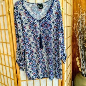 Women's Multi Boho Tunic Top
